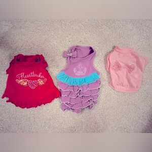 Tiny dog dresses and t-shirt